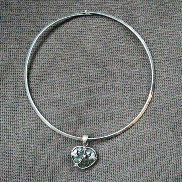 Etsy Floating Heart Bangle Necklace - Picture 13 of 15